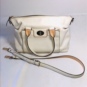 Kate Spade Satchel Purse with Beige Accents.